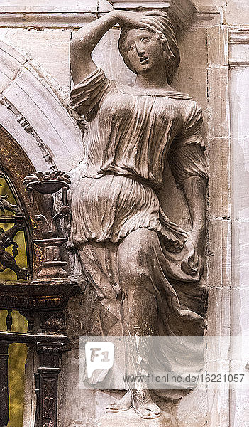Spanien  Autonome Gemeinschaft Kastilien-La Mancha  Cuenca  Statue in der Kathedrale Sankt Maria und Sankt Julian  Munoz-Kapelle (UNESCO-Welterbe) (Schönstes Dorf Spaniens)