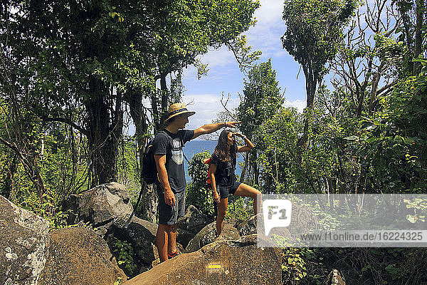 France  Guadeloupe  couple on excursion