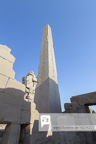 Der Obelisk der Hatschepsut, Karnak Tempelanlage, Luxor, Ägypten, Afrika