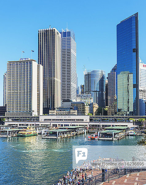 Blick auf Circular Quay und Central Business District  Sydney  New South Wales  Australien  Pazifik