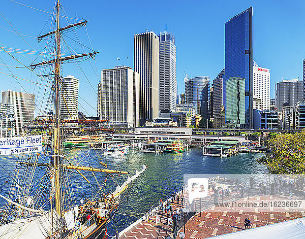 Blick auf Circular Quay und Central Business District  Sydney  New South Wales  Australien  Pazifik