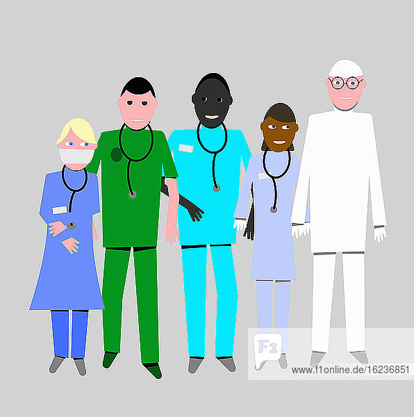 Gruppe von Fachkräften im Gesundheitswesen
