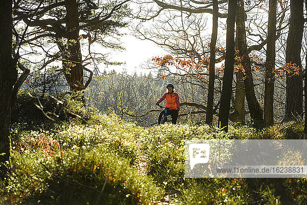 Cycling in forest
