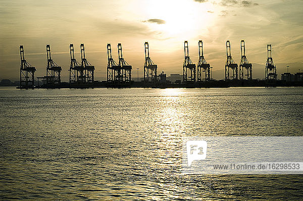 Malaysia  Penang  Port at sunrise