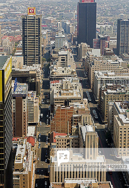 Südafrika  Johannesburg  Überblick über das Stadtzentrum