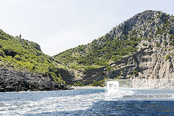 Spanien  Mallorca  Platja de Coll Baix  Bucht zwischen Cap de Menorca und Cap de Pinar