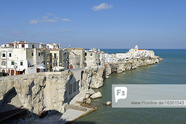 Italien  Apulien  Apulien  Gargano  Vieste  alte Stadt an der Küste