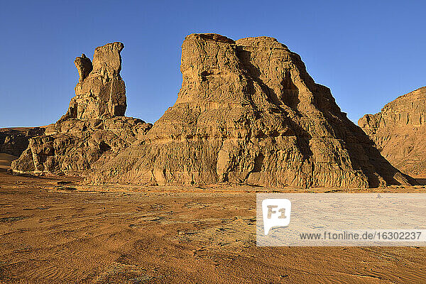 Algerien  Sahara  Nationalpark Tassili N'Ajjer  Tadrart  Felstürme von Moul Naga