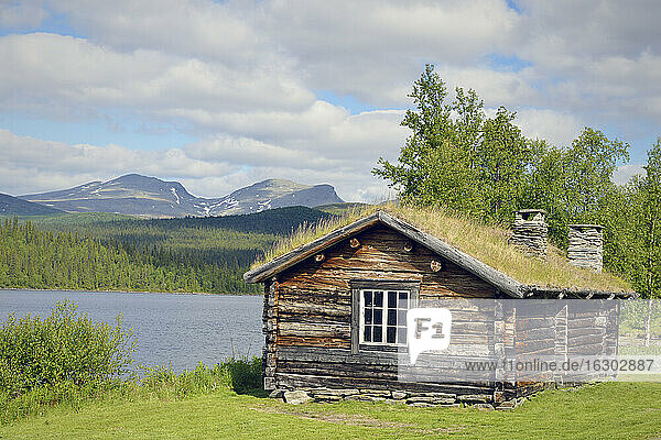 Sweden  Vilhelmina Log cabin at Fatmomakke