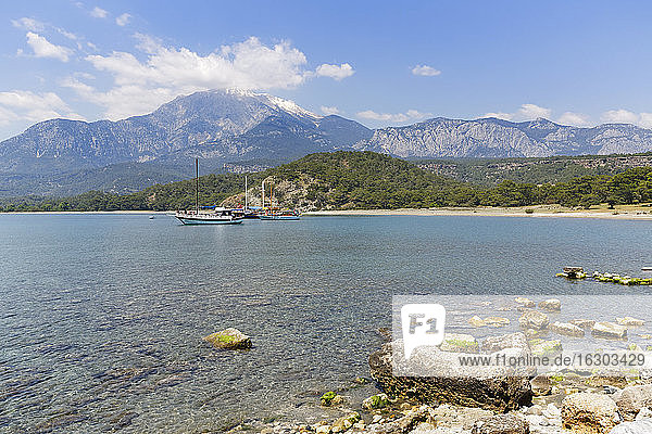Turkey  Lycia  Olympos National Park  view over coast