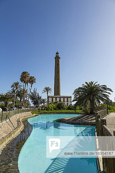 Spanien  Gran Canaria  Blick auf Leuchtturm