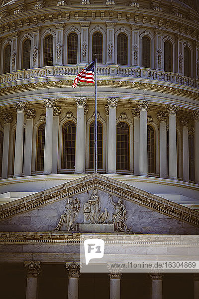 USA  Washington D.C.  Außenansicht des Kapitols  Nahaufnahme