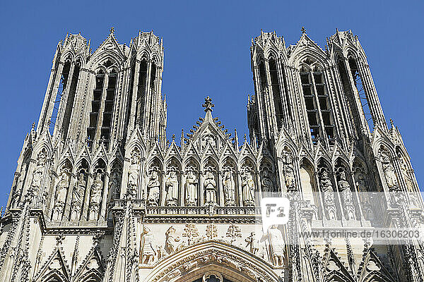Frankreich  Marne  Reims  Glockentürme der Kathedrale von Reims