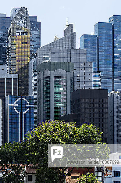 Singapur  Chinatown  Blick auf Hochhäuser