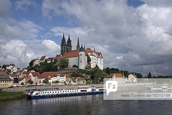 Germany  Saxony  Meissen  Albrechtsburg castle and cathedral in background