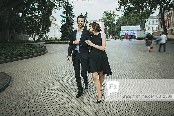 Ukraine  Couple on date in city