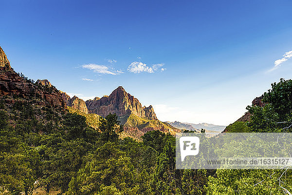 Landschaftsansicht im Zion-Nationalpark  Utah  Vereinigte Staaten von Amerika  Nordamerika