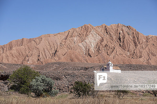 Die kleine Capilla de San Isidro  Catarpe  Region Antofagasta  Chile  Südamerika