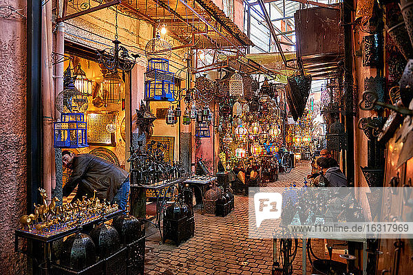Market stall  Marrakesh  Morocco  Africa