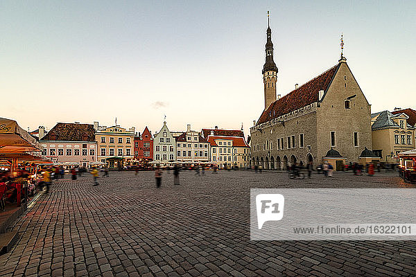Estonia  Tallinn  Market place with town hall
