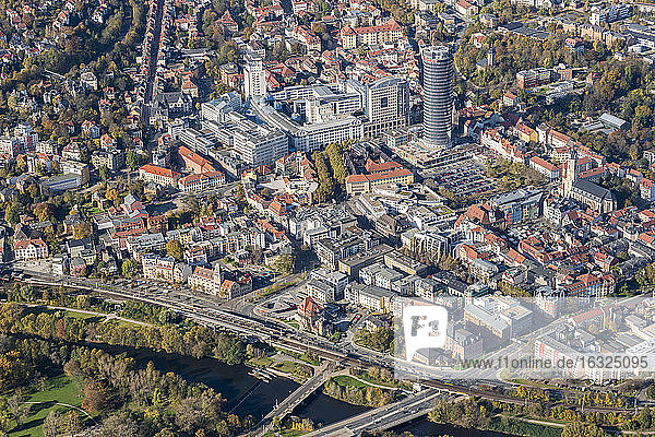 Deutschland  Jena  Luftaufnahme der Stadt
