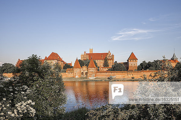 Poland Malbork Castle at River Nogat