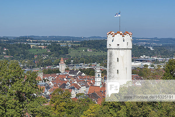 Deutschland  Baden-Württemberg  Ravensburg  Wehrturm Mehlsack und Altstadt