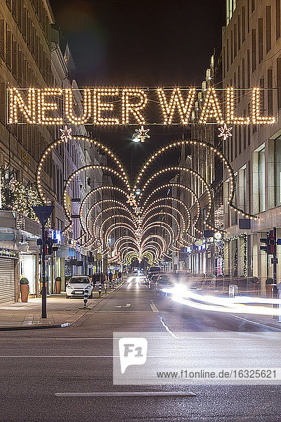 Germany  Hamburg  exclusive shopping street Neuer Wall at Christmas time