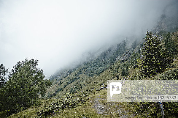 Österreich  Osttirol  Nationalpark Hohe Tauern  Berge im Nebel