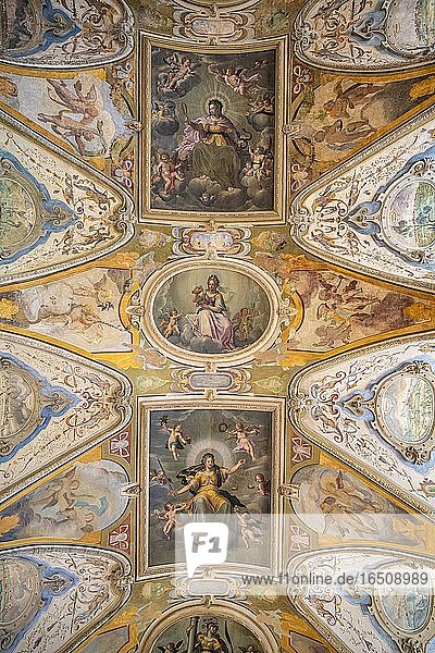 Deckengemälde  Renaissance-Gewölbe Antiquarium in der Münchner Residenz  München  Oberbayern  Bayern  Deutschland  Europa