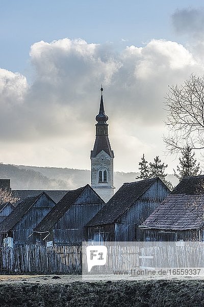 Dorf und Landschaft bei Viscri  UNESCO-Welterbe  Siebenbürgen  Rumänien