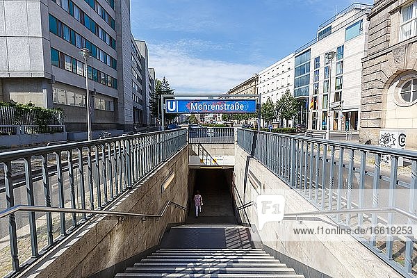 Mohrenstraße Berlin subway Metro subway station Station U Bahn Berlin Germany Europe