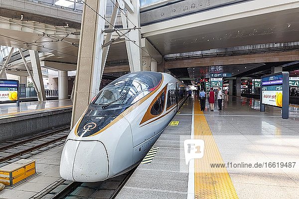 Train Fuxing High Speed Train High Speed Train HGV Beijing Beijing South Railway Station Beijing China Asia