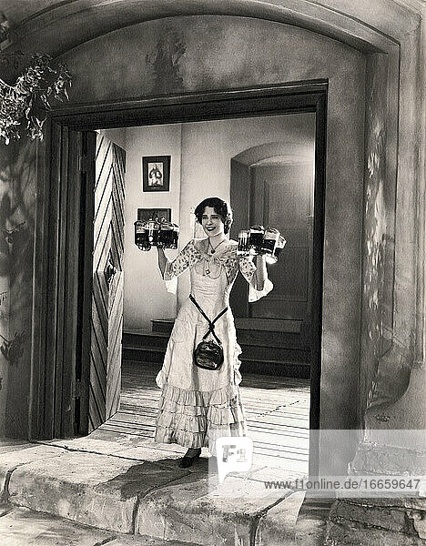 Hollywood  California: 1927
Actress Norma Shearer as a bar maid in a scene from the film  The Student Prince in Old Heidelberg .