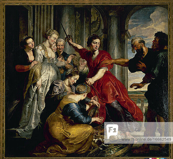Peter Paul Rubens (1628-1629). Flämische Maler. Achilles entdeckt von Odysseus und Diomedes  1617-1618. Prado-Museum. Madrid. Spanien.