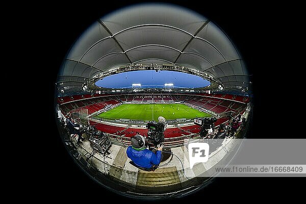Stadium without spectators ghost game in the Bundesliga Mercedes-Benz Arena Corona crisis Stuttgart Baden-Württemberg Germany Europe