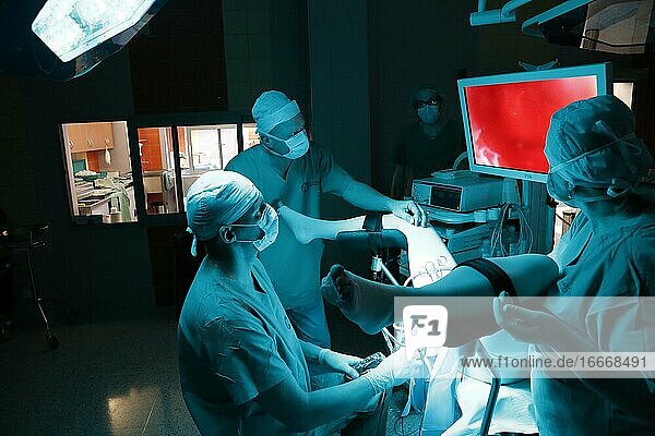 Operating room gynaecological surgery laparoscopy Karlovy Vary Czech Republic Europe