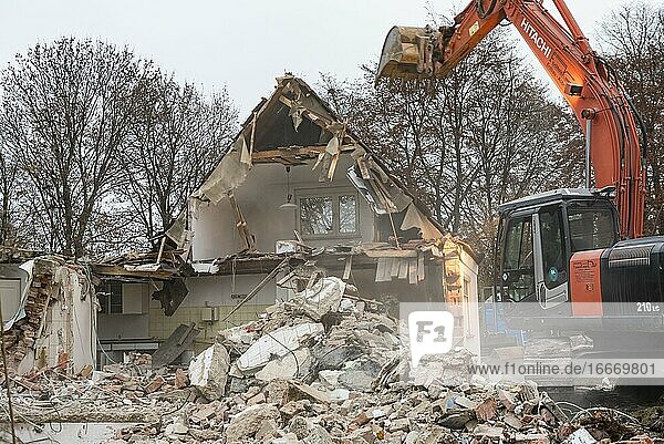 House demolition Munich Bavaria Germany Europe