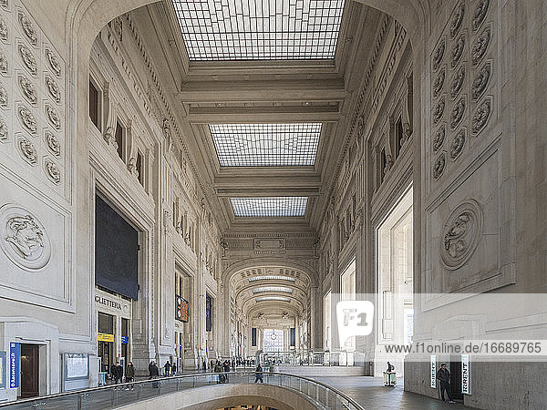 entrance of Central Station in Milan Architecture interior