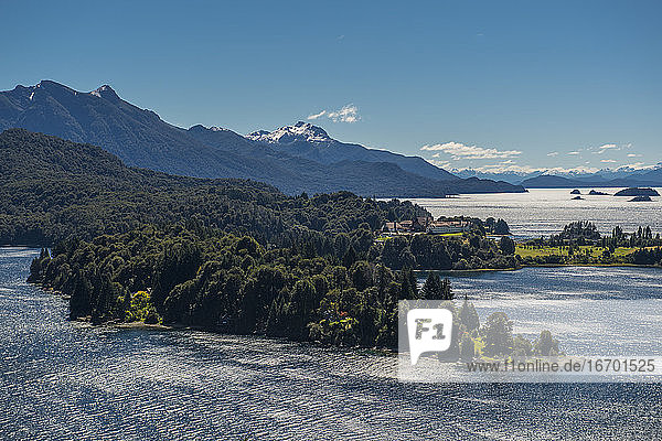 Elevated view of the Nahuel Huapi Lake close to Bariloche - Argentina