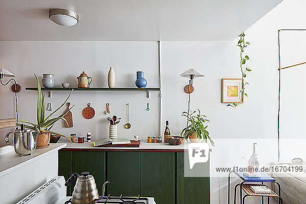 Küchenvorratskammer im eklektischen Home-Office-Studio