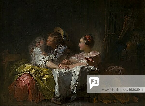 Der gestohlene Kuss  Jean-Honore Fragonard  um 1760  Metropolitan Museum of Art  Manhattan  New York City  USA  Nordamerika.