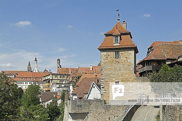 Kobolzeller Tor  Old Town  Rothenburg ob der Tauber  Middle Franconia  Bavaria  Germany  Europe