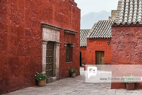 Rote Wände  Kloster Santa Catalina (Convento de Santa Catalina)  Arequipa  Peru