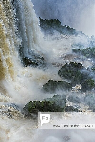 Iguazu Falls (aka Iguacu Falls or Cataratas del Iguazu)  the Brazilian Side  Brazil Argentina Paraguay border