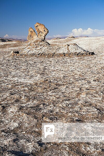 Felsformationen im Mondtal (Valle de la Luna)  geformt von Wind und Regen  Atacama-Wüste  Nordchile