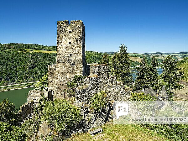 Burg Gutenfels am Rhein  Kaub  Rheinland-Pfalz  Deutschland  Europa