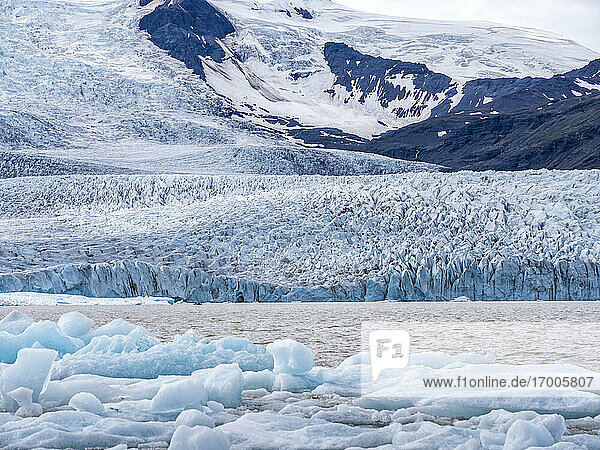 Scenic view of glacier at Jokulsarlon  Breidamerkurjokull  Iceland