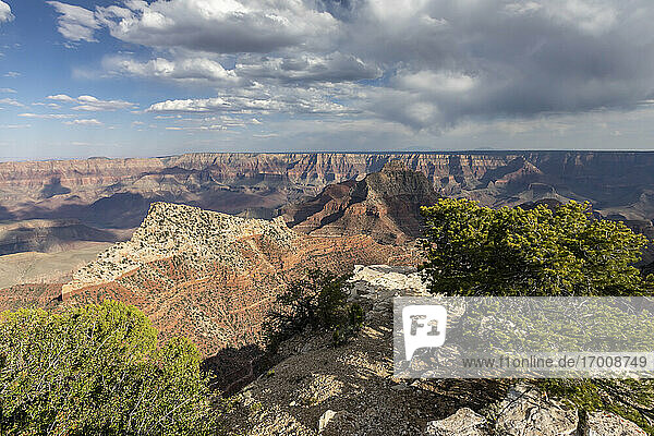 Blick vom Cape Royal Point auf den Nordrand des Grand Canyon National Park  UNESCO Weltkulturerbe  Arizona  Vereinigte Staaten von Amerika  Nordamerika