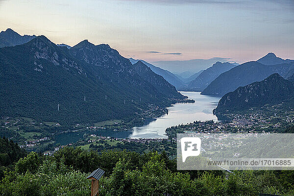 Beautiful landscape scenery of Lake Idro at Lombardy  Italy